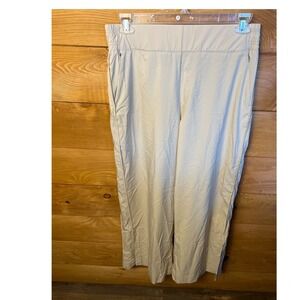 Old Navy STRETCHTECH Quick Dry Pants‎ Never Not Hustling Large Khaki wide leg